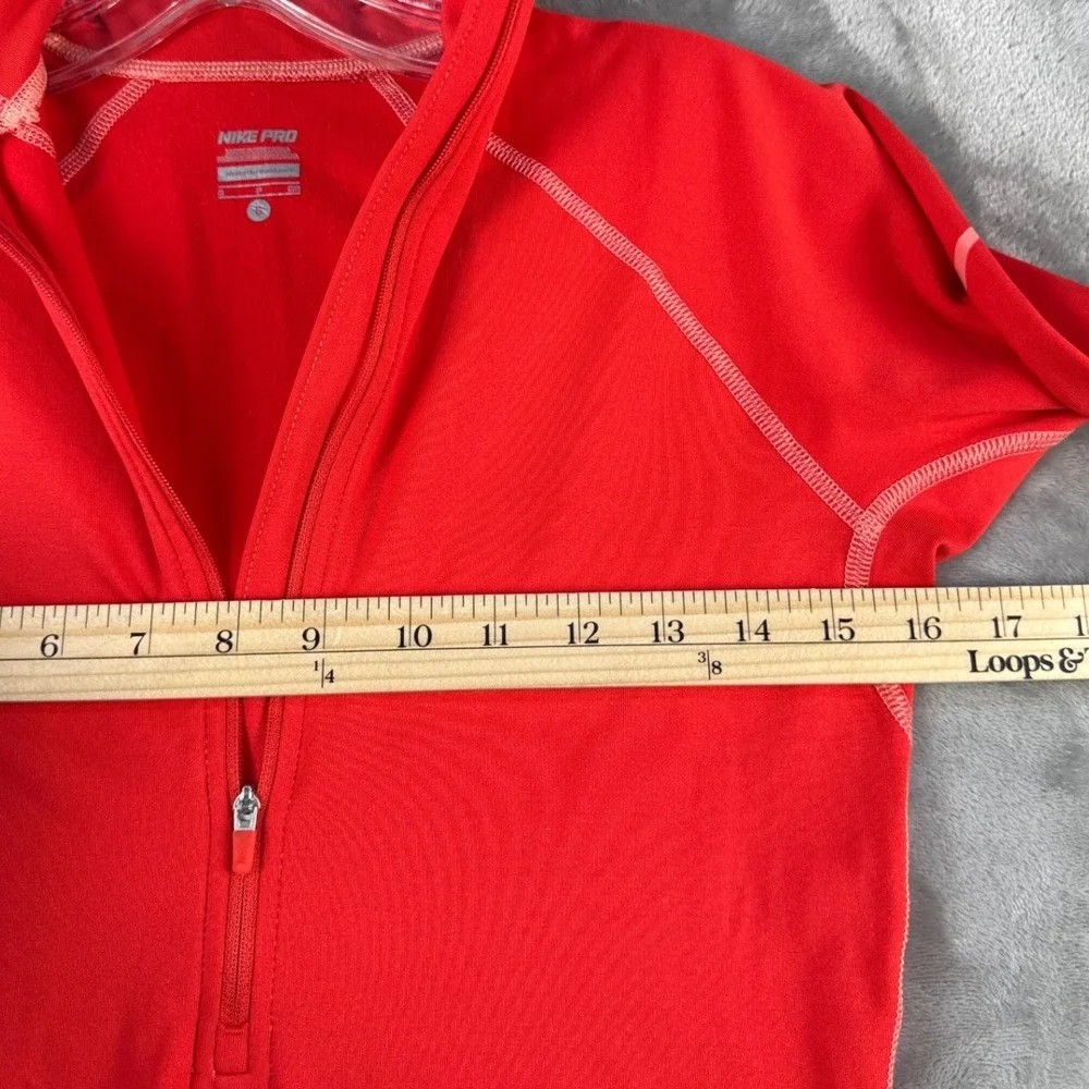 Nike Pullover Womens S Nike Pro Dri-FIT Red Half-Zip Thumbhole EUC